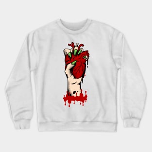 female hand bloody heart Crewneck Sweatshirt